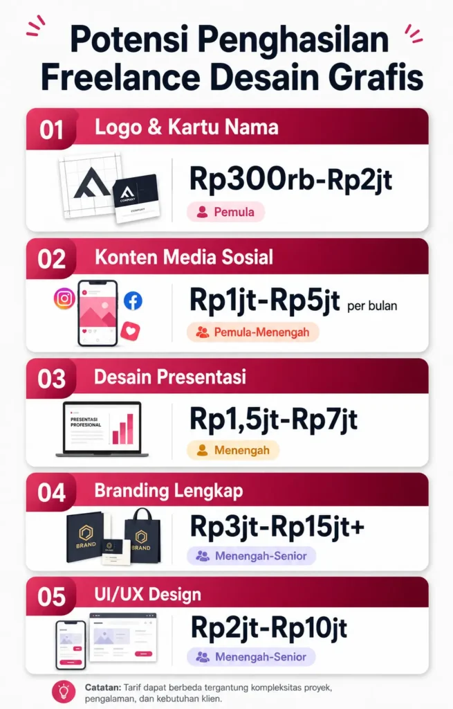 Penghasilan Freelance Desain Grafis