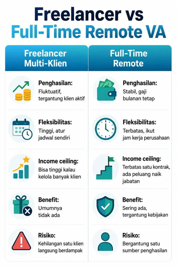 Freelancer vs fulltime remote Virtual assistant